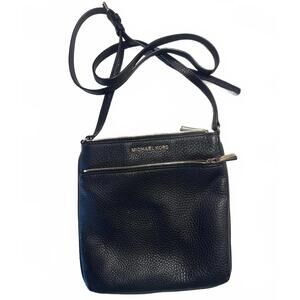 Michael Kors Black Pebbled Leather Crossbody Bag
